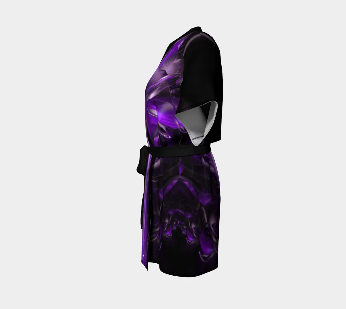 PURPLE ALIEN KIMONO ROBE