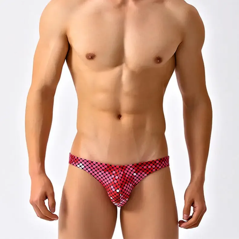 Red Disco Low Cut Swim Brief