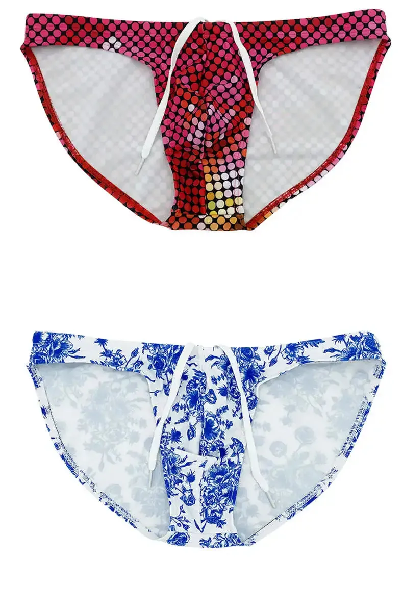 Red Disco Low Cut Swim Brief