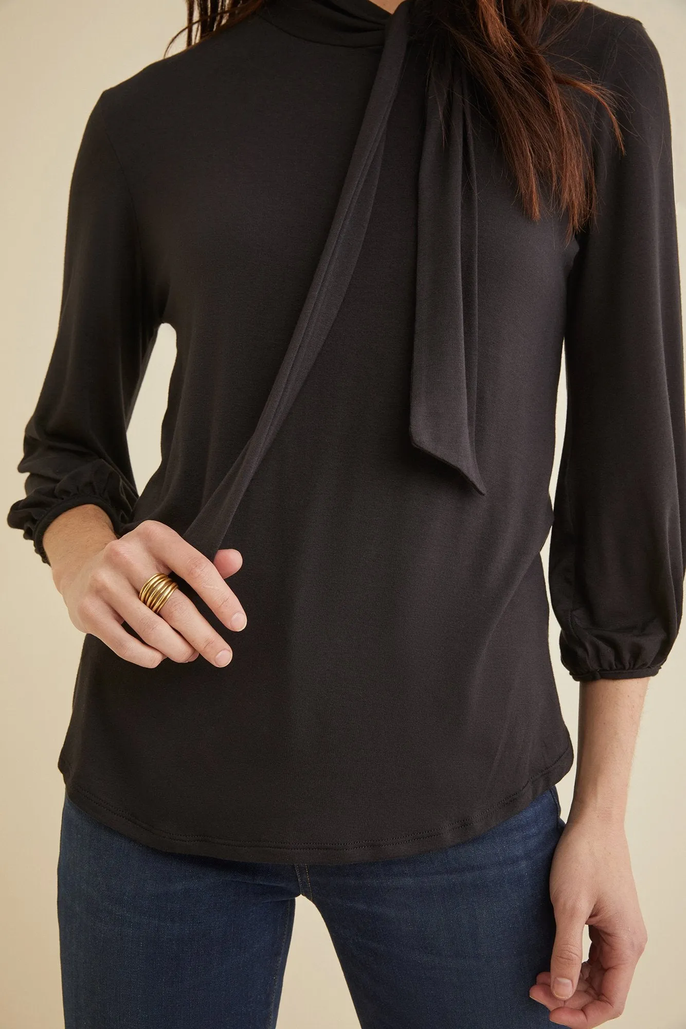 Reeta Tie Neck Top