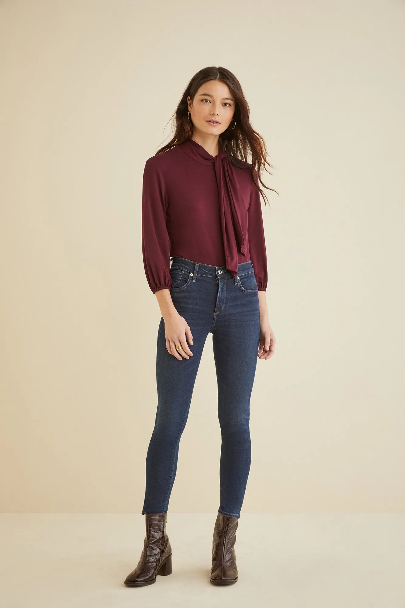 Reeta Tie Neck Top