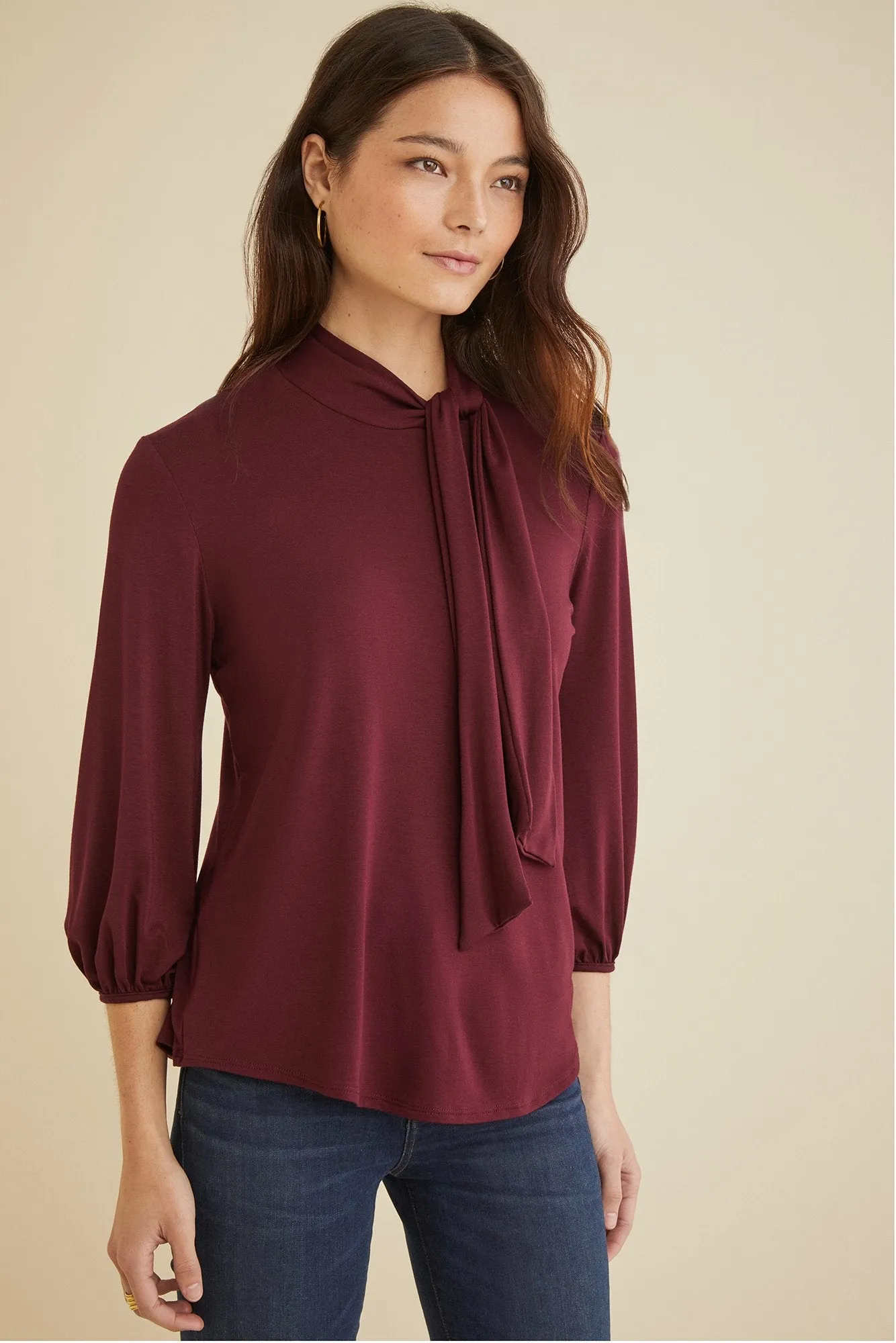 Reeta Tie Neck Top