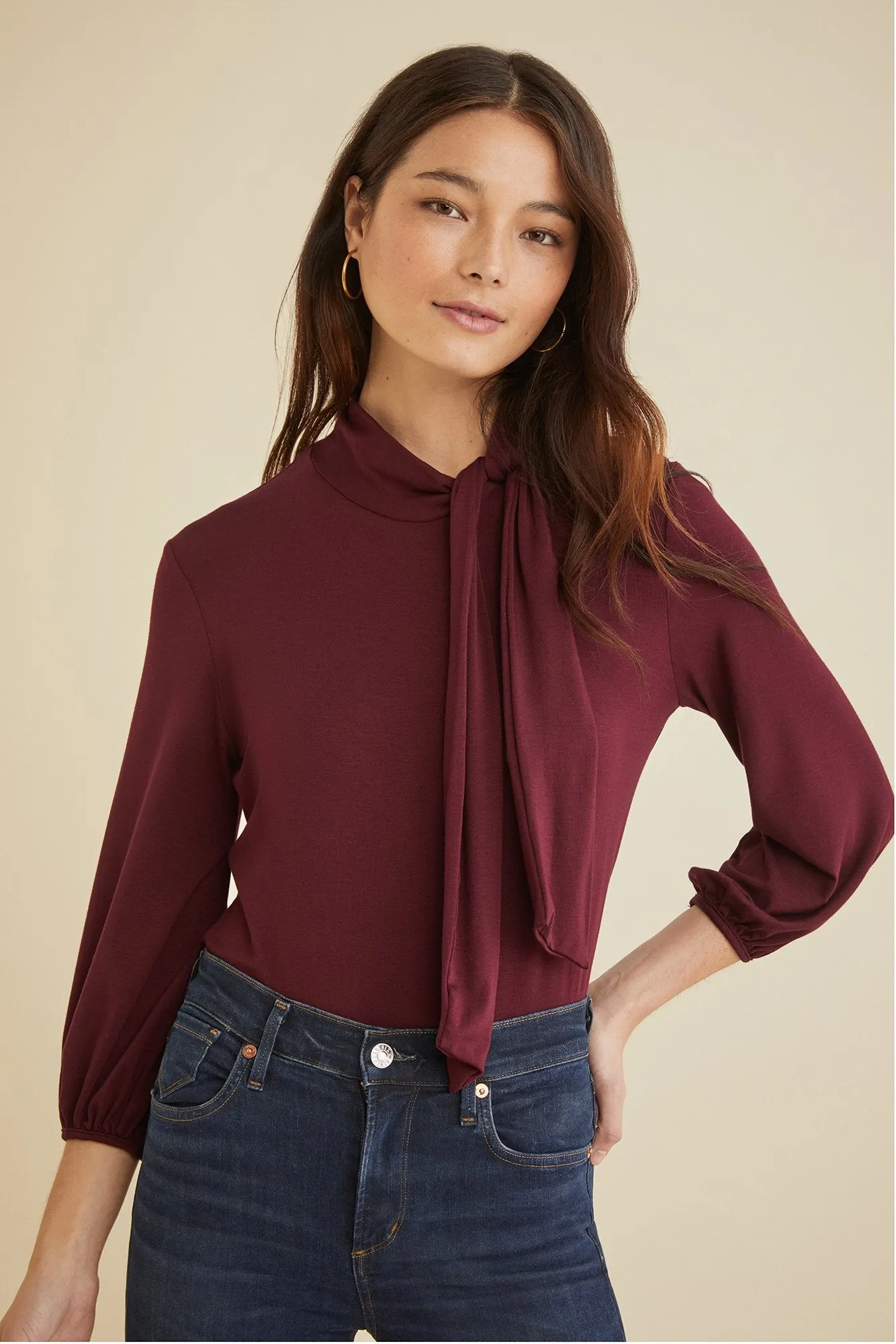 Reeta Tie Neck Top