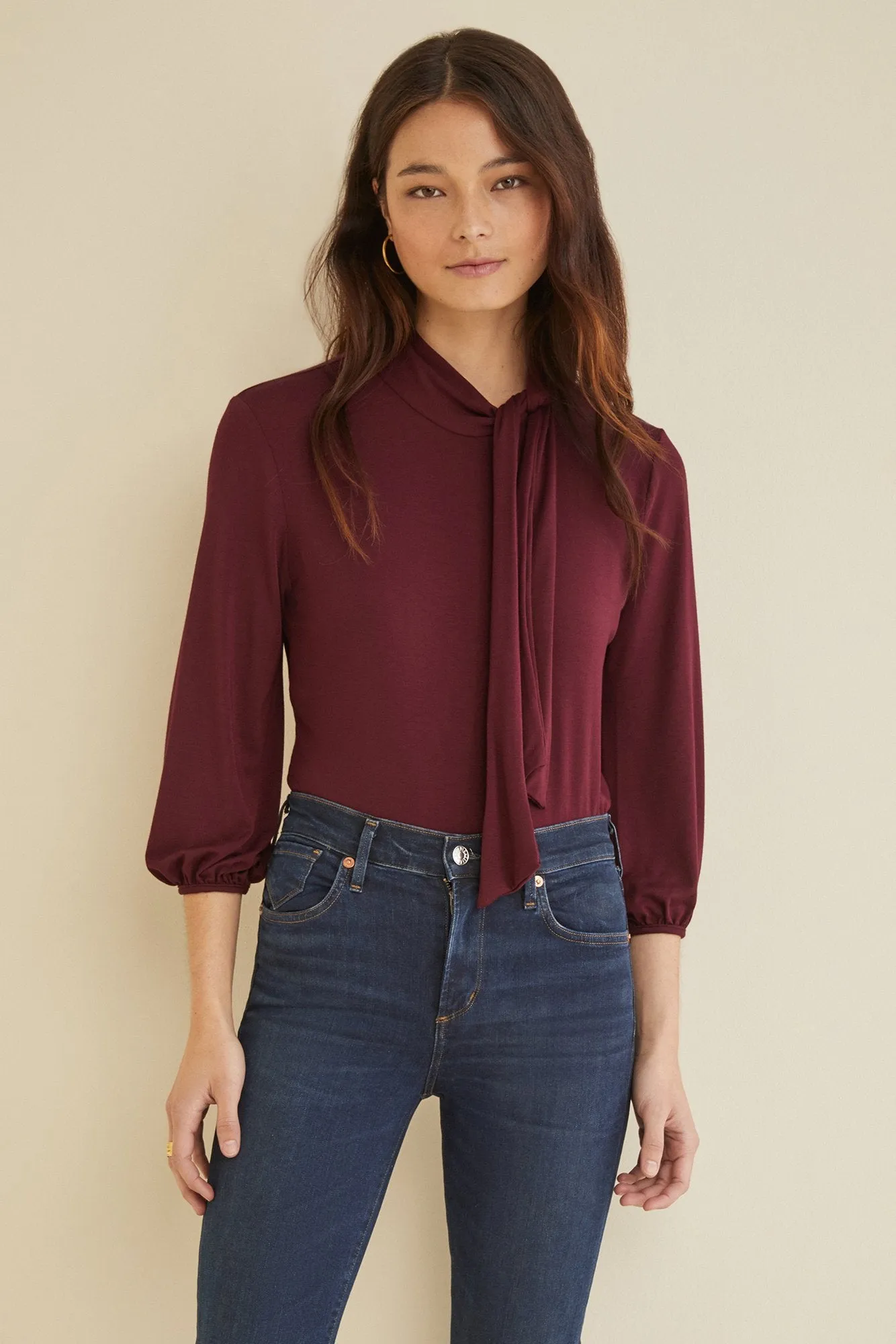 Reeta Tie Neck Top