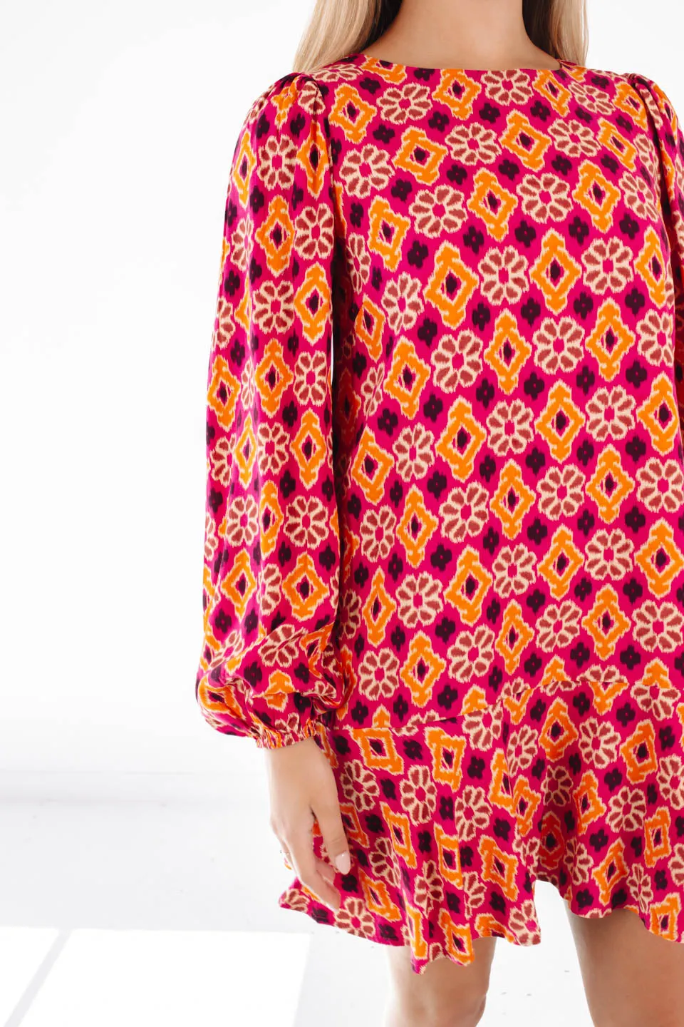 Retro Pop Dress - Pink/Orange