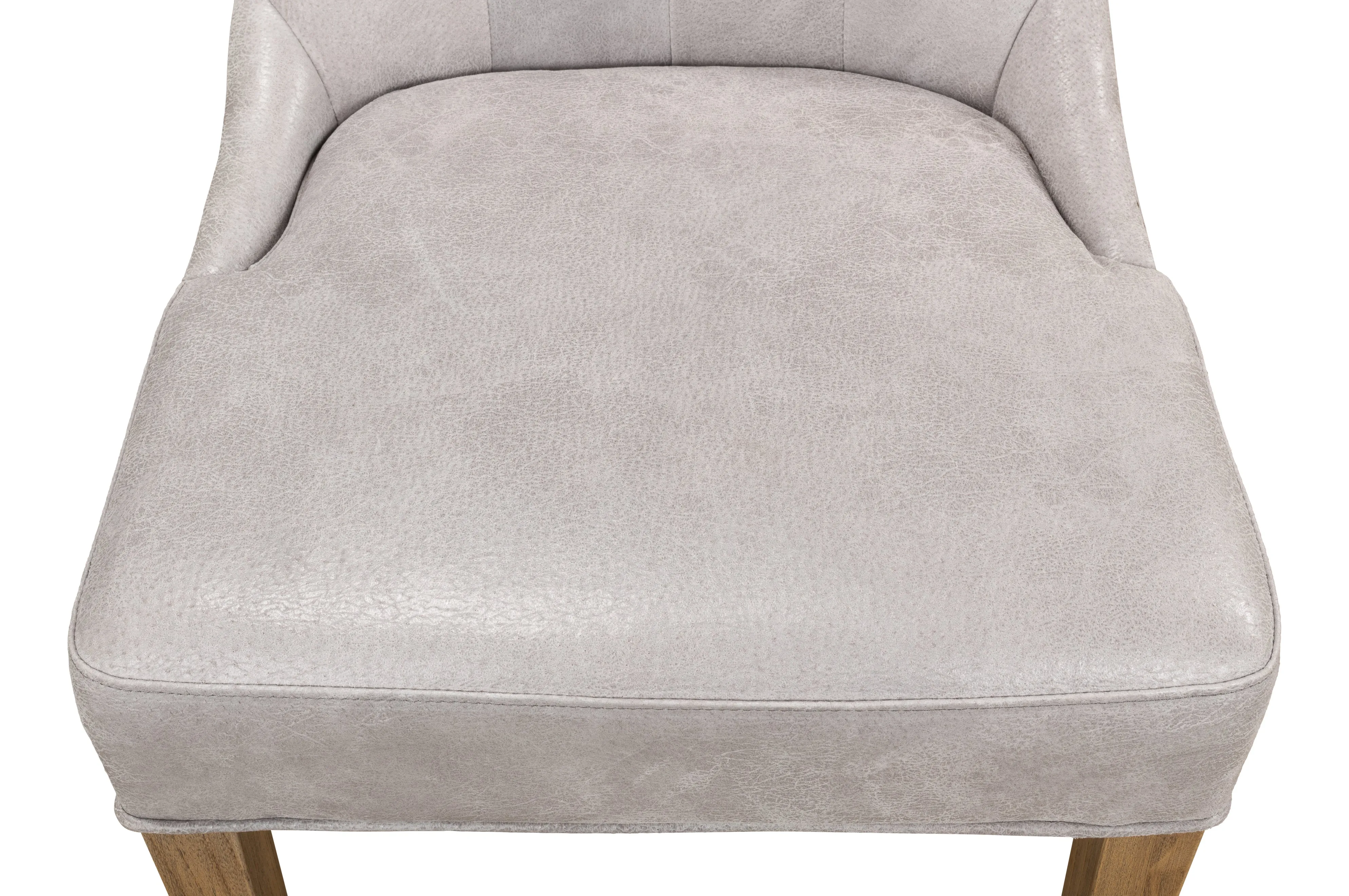 Sarreid - Sophie Side Chair Gray Leather - Grey - Transitional - set of 2