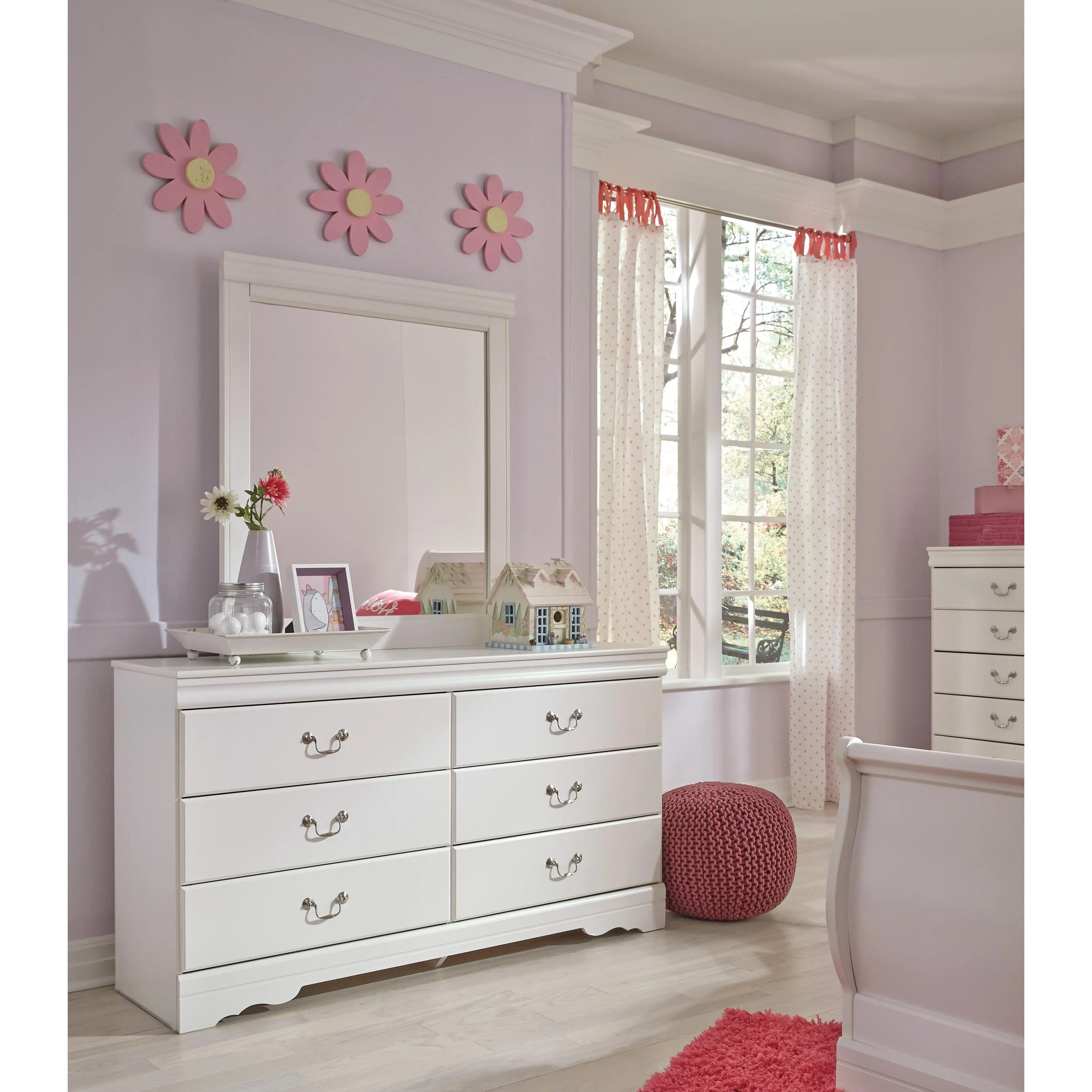 Signature Design by Ashley Anarasia B129B13 6 pc Full Sleigh Bedroom Set