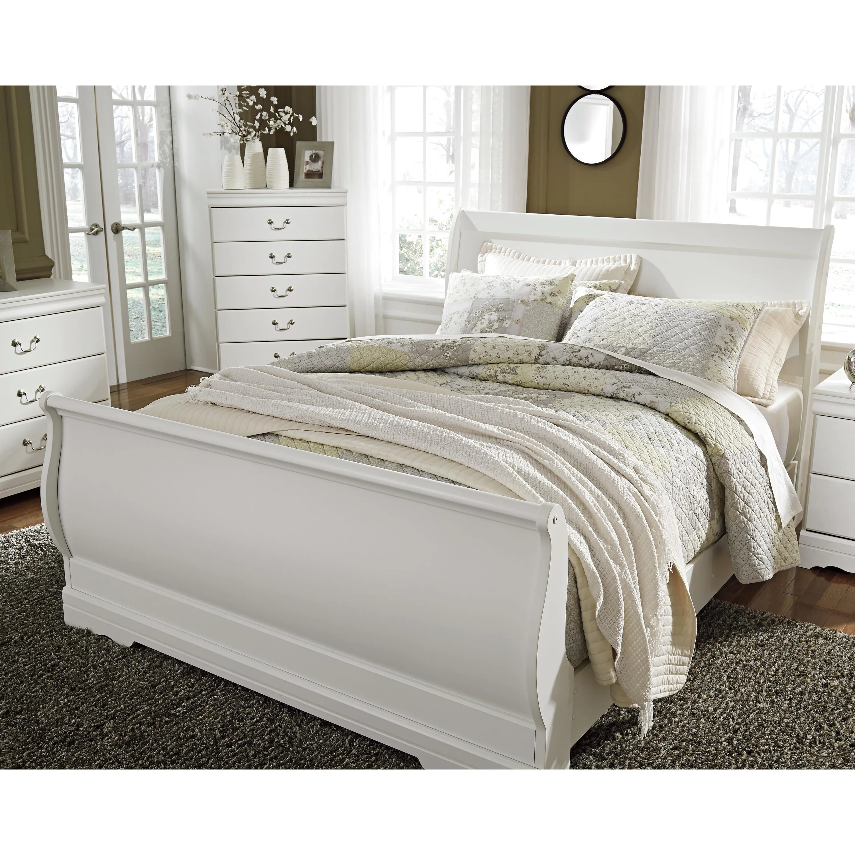 Signature Design by Ashley Anarasia Queen Sleigh Bed B129-77/B129-74/B129-98