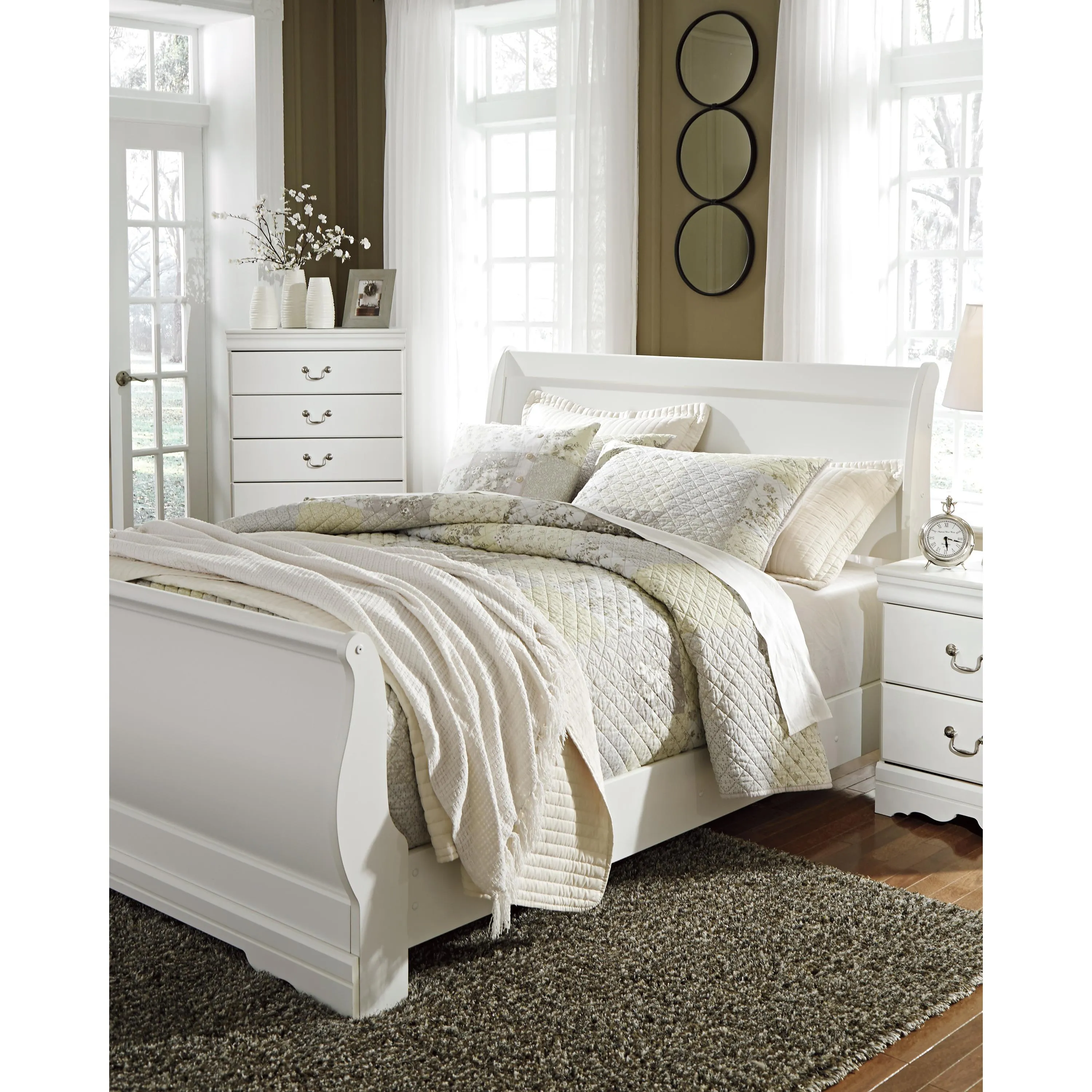 Signature Design by Ashley Anarasia Queen Sleigh Bed B129-77/B129-74/B129-98