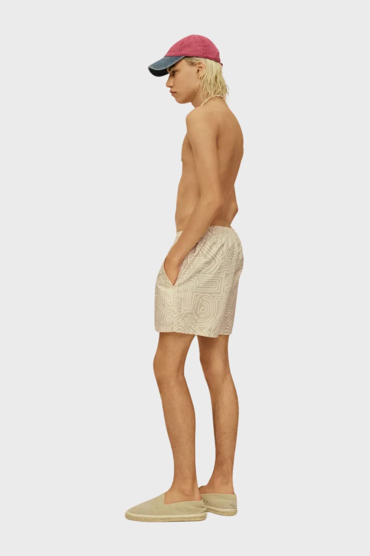 Swim Shorts in Cream Golconda