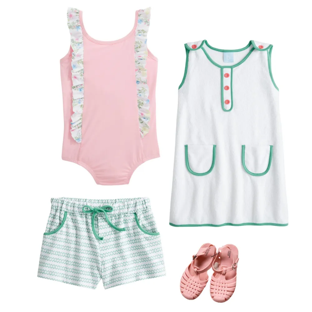 Terry Maizy Shift -- White with Green