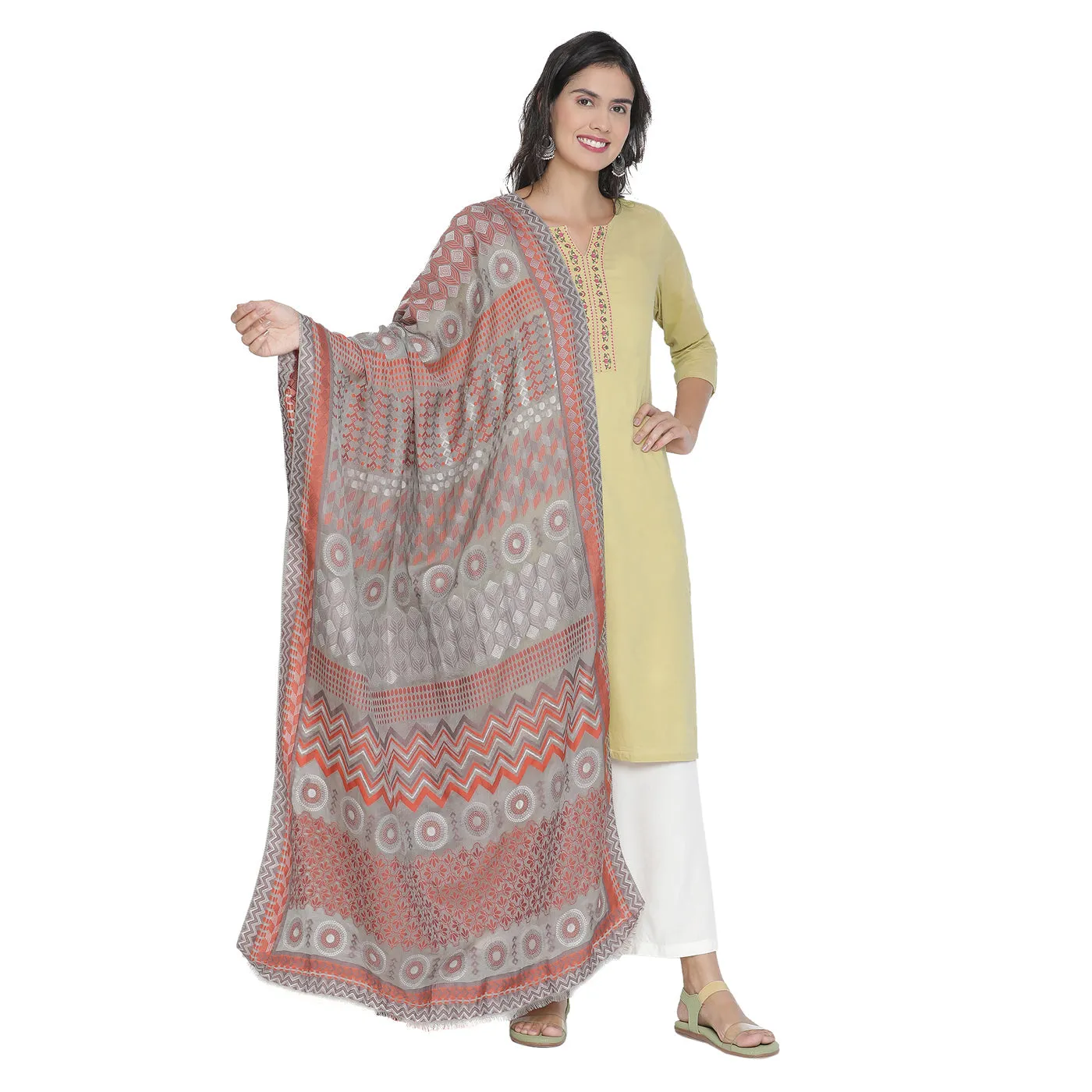 Tishnagi: The Geo Building Blocks Jacquard Dupatta