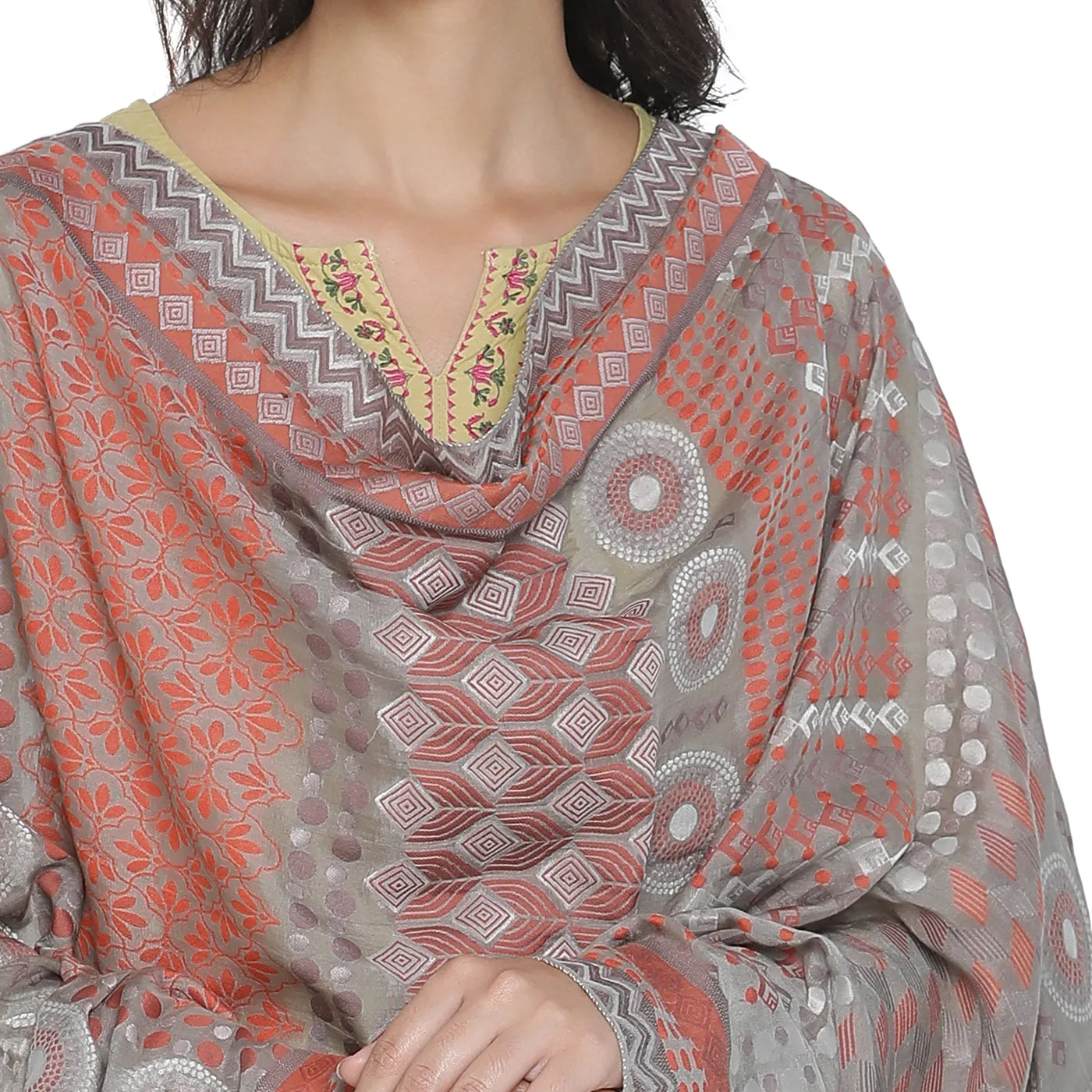 Tishnagi: The Geo Building Blocks Jacquard Dupatta