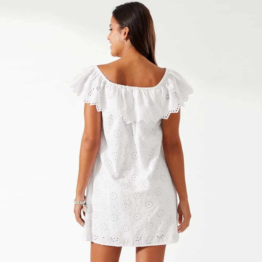 Tommy Bahama Harbour Eyelet Off The Shoulder Dress Cover Up - White*