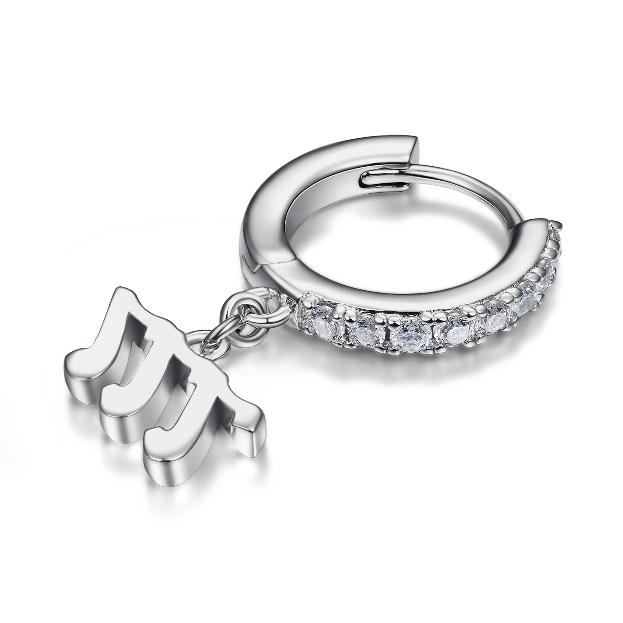Women's Angel Number Dangly Earring - 777