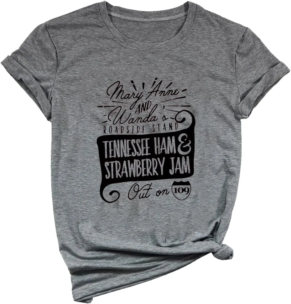 Yimoya Womens Tennessee Ham Retro Music Tee 90's Country Music T Shirt