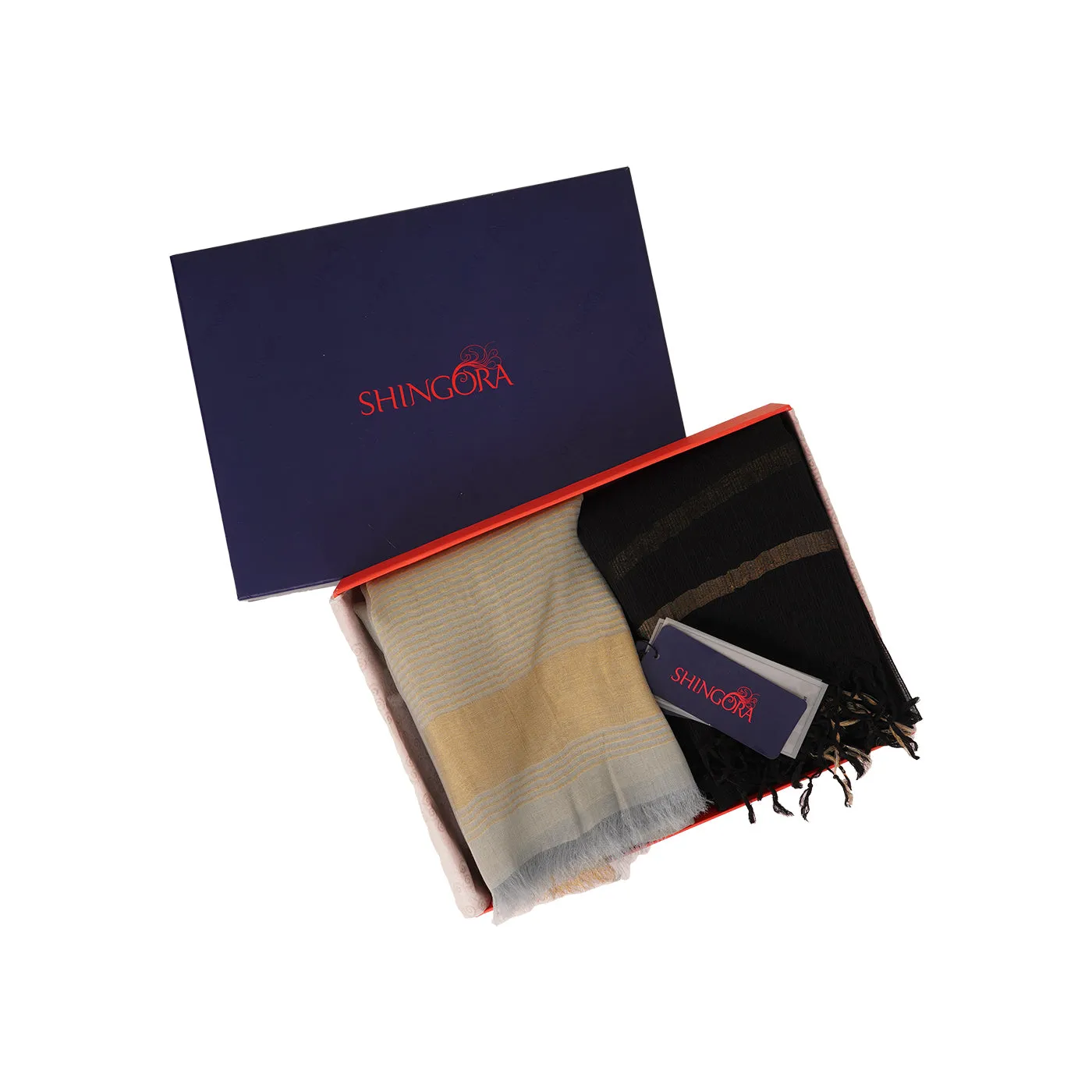 Zari Silk Solid Dupatta Set